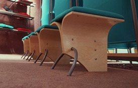 Neoprene and plywood stools